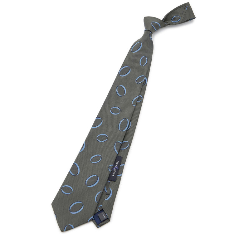 シルバーライン 【SILVER LINE】シルク小紋柄ネクタイ 8.5cm幅/グリーン/Finest fabrics by COMO ITALY その他