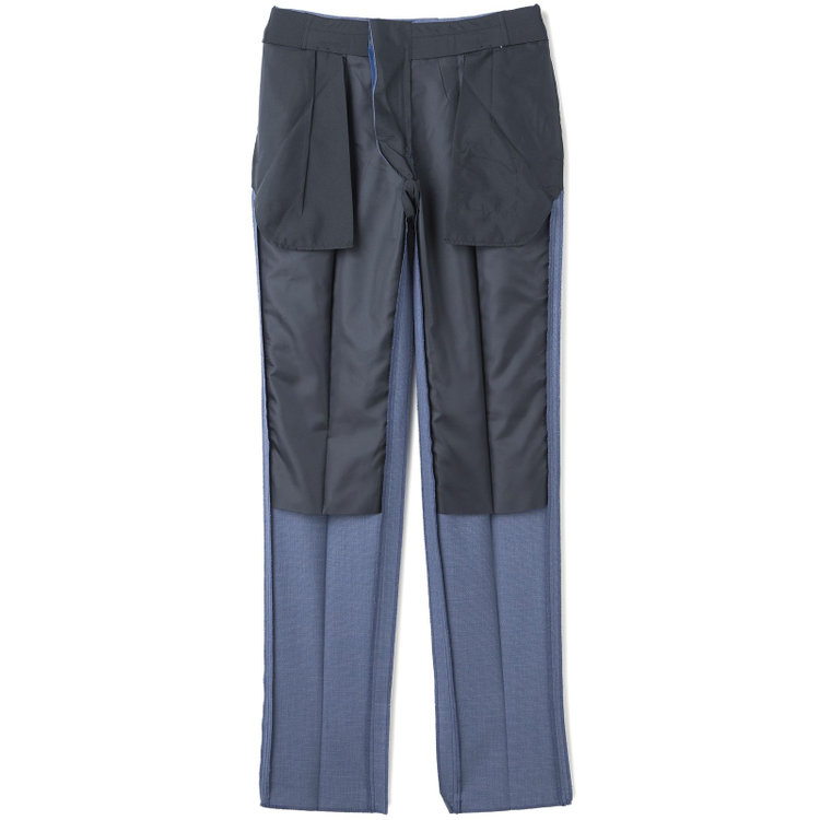 シルバーライン 【CLASSICO TAPERED】【春夏】3釦段返りシングルスーツ 2タック/ブルー×ハウンドトゥース/ウエストムーブ/DRAGO lanificio in billa fabric made in italy/※裾上げ必要 青濃色