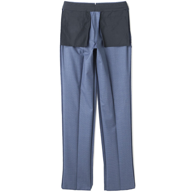 シルバーライン 【CLASSICO TAPERED】【春夏】3釦段返りシングルスーツ 2タック/ブルー×ハウンドトゥース/ウエストムーブ/DRAGO lanificio in billa fabric made in italy/※裾上げ必要 青濃色