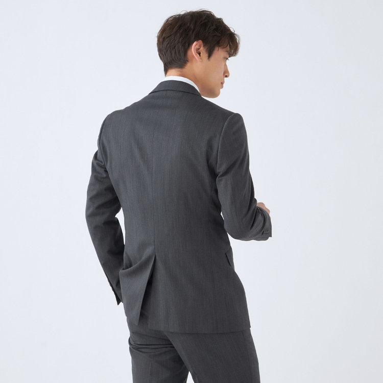 ブラックライン 【KSW】【年間】2釦シングルスーツ 0タック/グレー/ウエストムーブ/MOVING STRETCH/※裾上げ必要 グレー濃色
