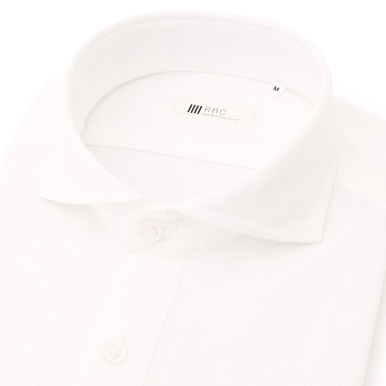 SUIT SELECT　アウトレット 【WEB限定/OUTLET/汚れ・キズ等有】【RBC/五分袖】カッタウェイビズポロシャツ プルオーバータイプ/ホワイト/4S コットンブレンド 白