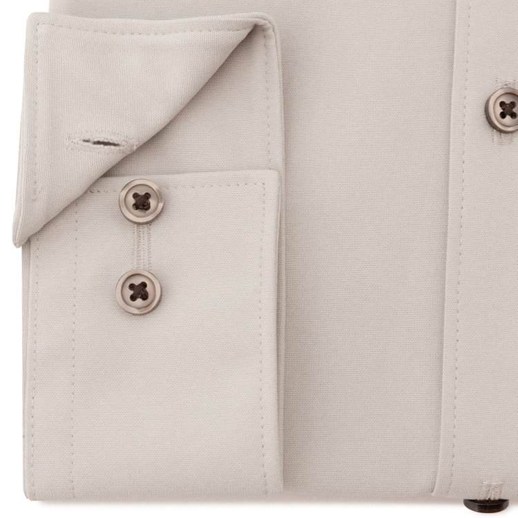 ブラックライン 【SKINNY】ワイドカラーワイシャツ/ベージュ/「4S」スーパーノンアイロン・ストレッチ 茶淡色