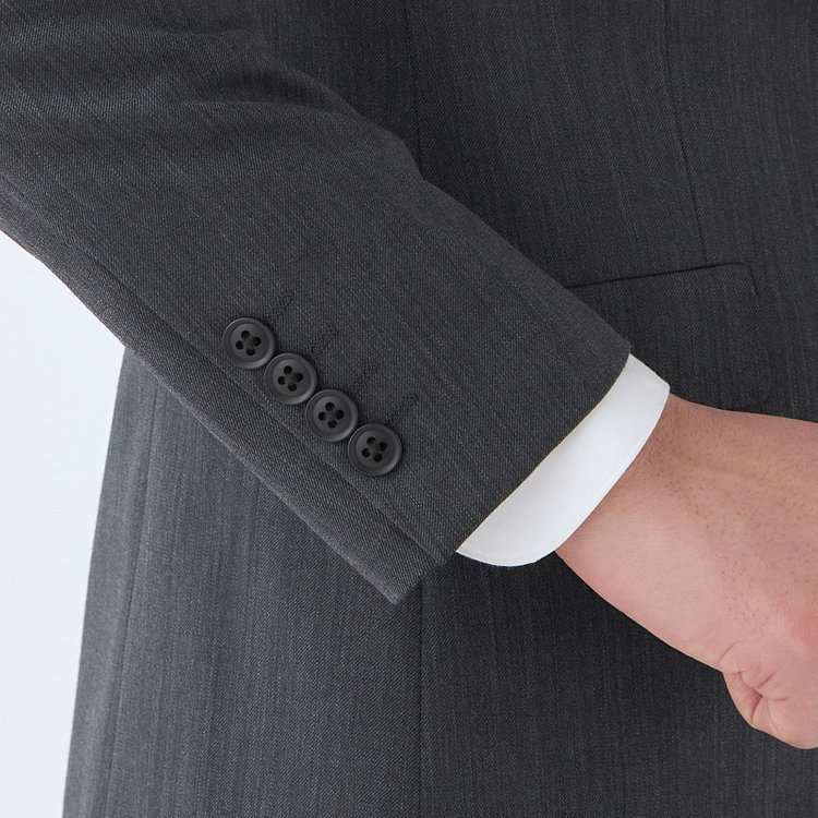 ブラックライン 【KSW】【年間】2釦シングルスーツ 0タック/グレー/ウエストムーブ/MOVING STRETCH/※裾上げ必要 グレー濃色