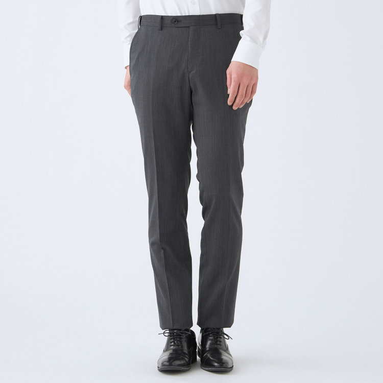 ブラックライン 【KSW】【年間】2釦シングルスーツ 0タック/グレー/ウエストムーブ/MOVING STRETCH/※裾上げ必要 グレー濃色