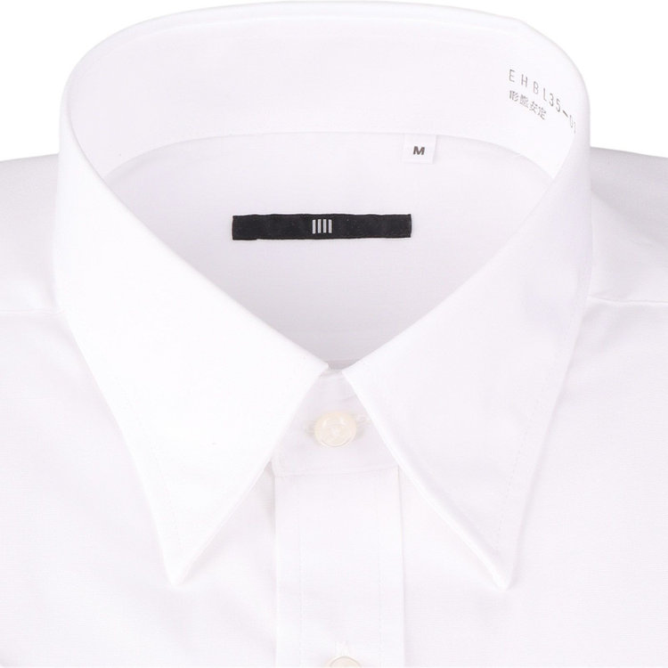 ブラックライン 【WEB限定/OUTLET】【発送在庫あり】【BLACK LINE/半袖】【形態安定】レギュラーカラードレスワイシャツ/ホワイト×ソリッド/COOL COMFORT ホワイト系(白)