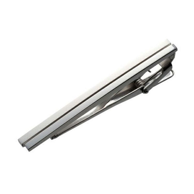 ネクタイピン タイクリップ60mm×5mm/シルバー（T001A-SV_T
