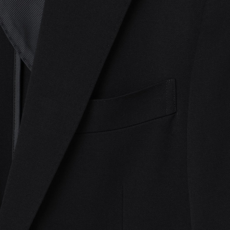 SUIT SELECT　アウトレット 【WEB限定/OUTLET/汚れ・キズ等有】【CLASSICO TAPERED】【年間】【フォーマル対応可】2釦シングルフォーマルスーツ 1タック/ブラック×ソリッド/ウエストサイドアジャスター仕様/※裾上げ必要 黒