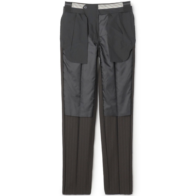 シルバーライン 【CLASSICO TAPERED】【秋冬】3釦段返りスーツ 2タック/ブラウン×ストライプ/ウエストムーブ/NEW ZEALAND WOOL MIX/※裾上げ必要 茶濃色