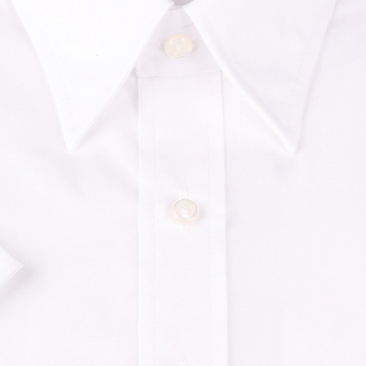 ブラックライン 【WEB限定/OUTLET】【発送在庫あり】【BLACK LINE/半袖】【形態安定】レギュラーカラードレスワイシャツ/ホワイト×ソリッド/COOL COMFORT ホワイト系(白)