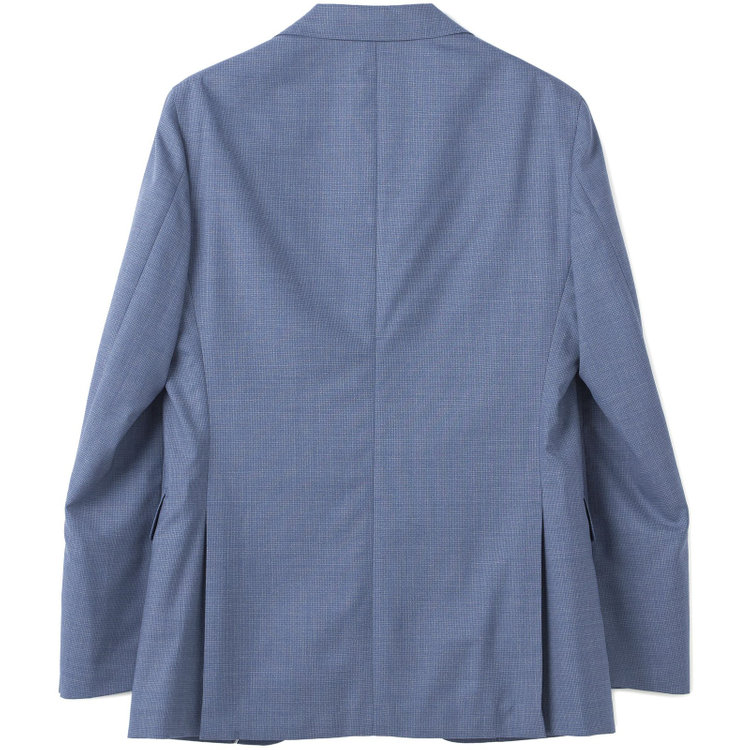 シルバーライン 【CLASSICO TAPERED】【春夏】3釦段返りシングルスーツ 2タック/ブルー×ハウンドトゥース/ウエストムーブ/DRAGO lanificio in billa fabric made in italy/※裾上げ必要 青濃色