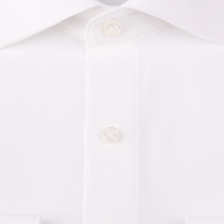 ブラックライン 【BLACK LINE】ワイドカラーワイシャツ/ホワイト/「4S」スーパーノンアイロン・ストレッチ 白