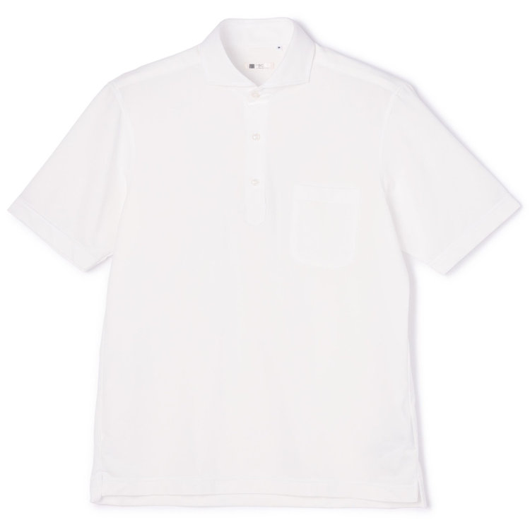 SUIT SELECT　アウトレット 【WEB限定/OUTLET/汚れ・キズ等有】【RBC/五分袖】カッタウェイビズポロシャツ プルオーバータイプ/ホワイト/4S コットンブレンド 白