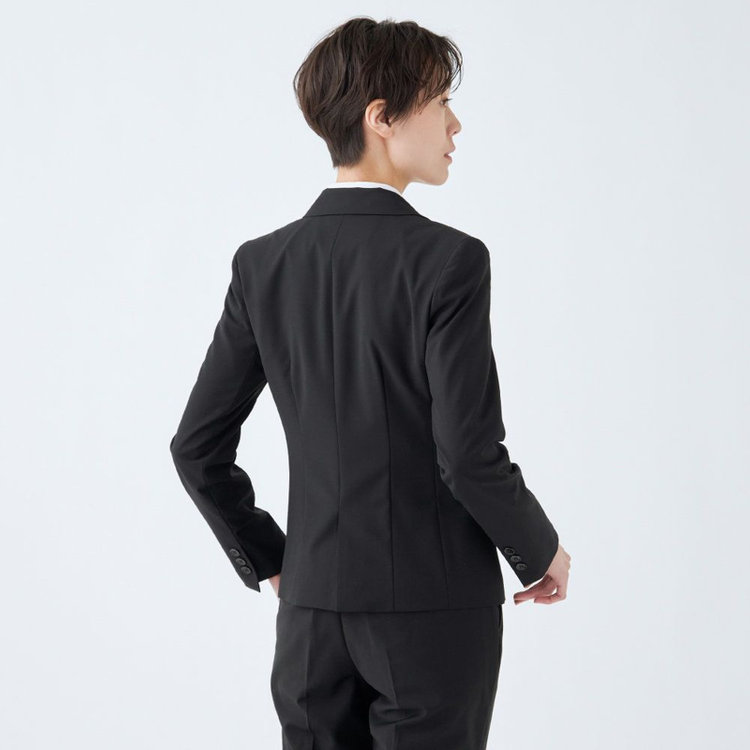 スーツセレクト 【SUIT SELECT×Samantha Thavasa】【年間】2釦ジャケット/究極のブラック/4S/マシンウォシャブル ブラック系(黒)