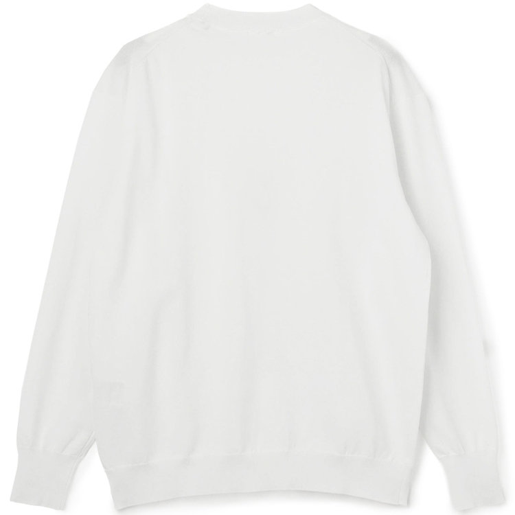 スーツセレクト 【RBC】コットンブレンドクルーネックニット/ホワイト/マシンウォッシャブル/「UVカット」「接触冷感」 オフホワイト