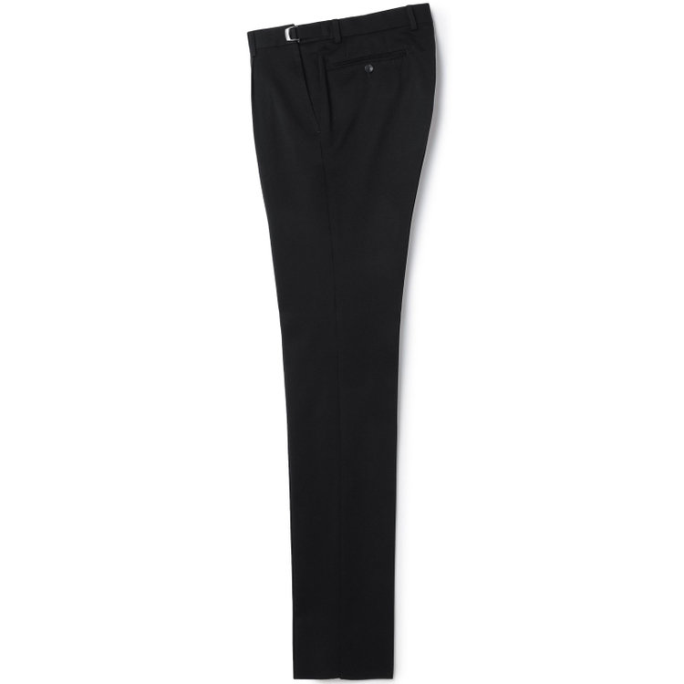 SUIT SELECT　アウトレット 【WEB限定/OUTLET/汚れ・キズ等有】【CLASSICO TAPERED】【年間】【フォーマル対応可】2釦シングルフォーマルスーツ 1タック/ブラック×ソリッド/ウエストサイドアジャスター仕様/※裾上げ必要 黒