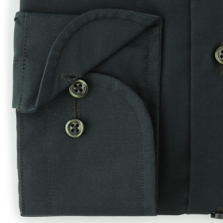 シルバーライン 【発送在庫あり】【SILVER LINE】タブカラーワイシャツ/グリーン 緑中間