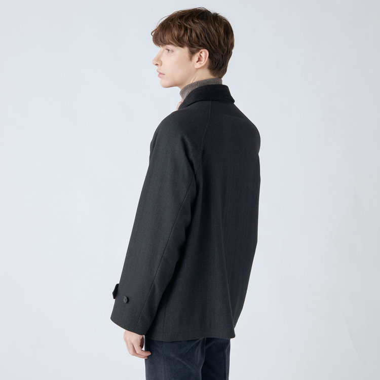 シルバーライン 【SL】ウールブレンドデュアリティショートコート/ダークグレー/140S BLENDED EXTRA FINE MERINO WOOL グレー濃色