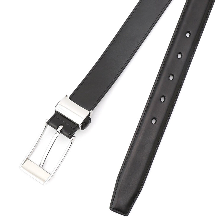 ブラックライン ピンバックルベルト 3.0cm幅/ブラック(ウエスト94cmまで対応) 黒