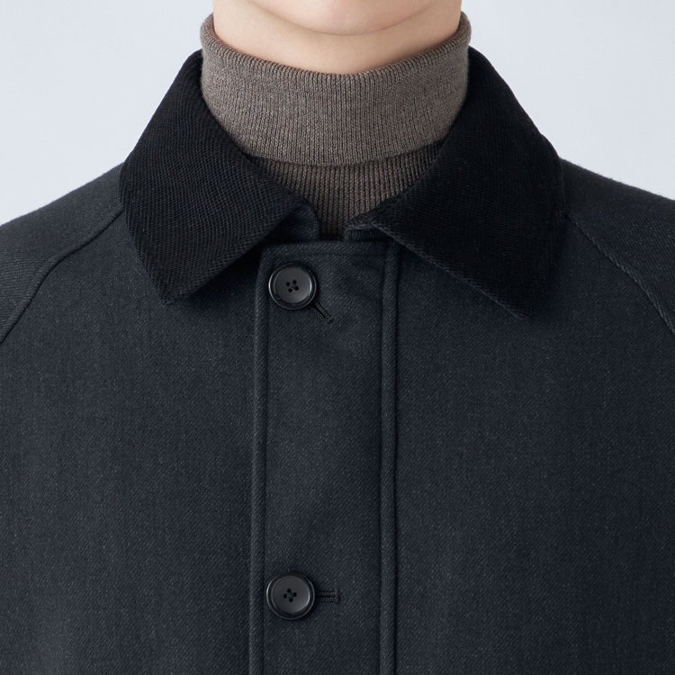 シルバーライン 【SL】ウールブレンドデュアリティショートコート/ダークグレー/140S BLENDED EXTRA FINE MERINO WOOL グレー濃色