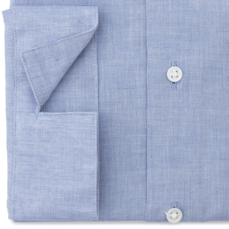 シルバーライン 【SILVER LINE/七分袖】ホリゾンタルワイドカラーワイシャツ/ブルー 青中間