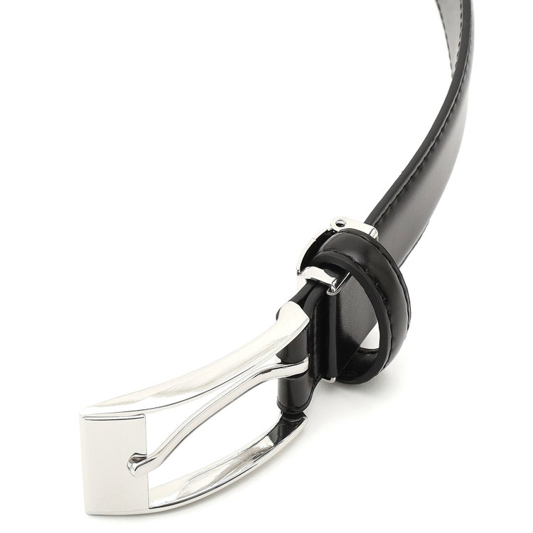 ブラックライン ピンバックルベルト 3.0cm幅/ブラック(ウエスト94cmまで対応) 黒