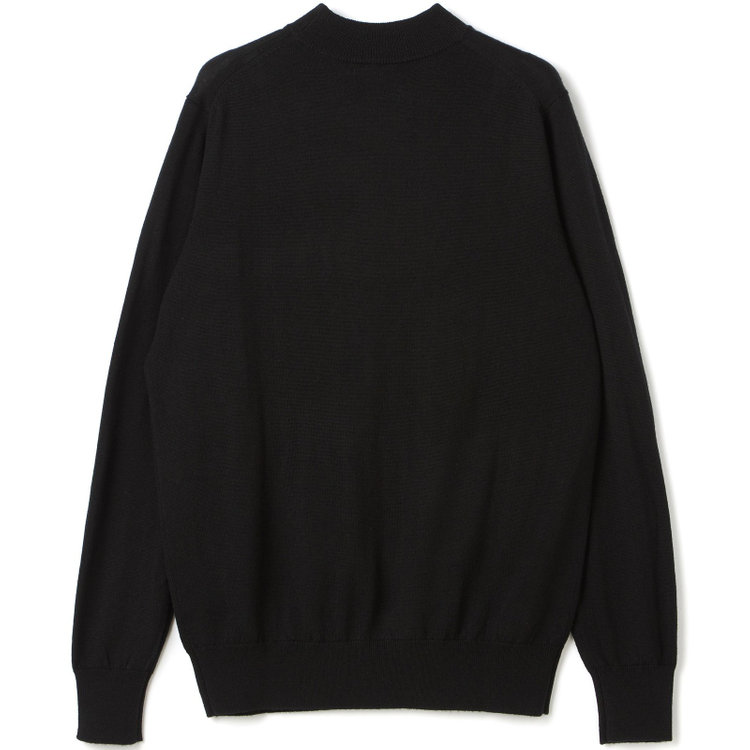 スーツセレクト 【RBC】【秋冬】ウールモックネックニットセーター/ブラック/ZEGNA BARUFFA/マシンウォッシャブル 黒
