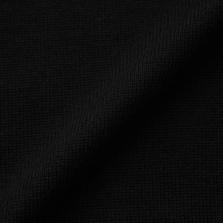 スーツセレクト 【RBC】【秋冬】ウールモックネックニットセーター/ブラック/ZEGNA BARUFFA/マシンウォッシャブル 黒