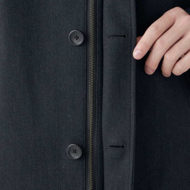 シルバーライン 【SL】ウールブレンドデュアリティショートコート/ダークグレー/140S BLENDED EXTRA FINE MERINO WOOL グレー濃色