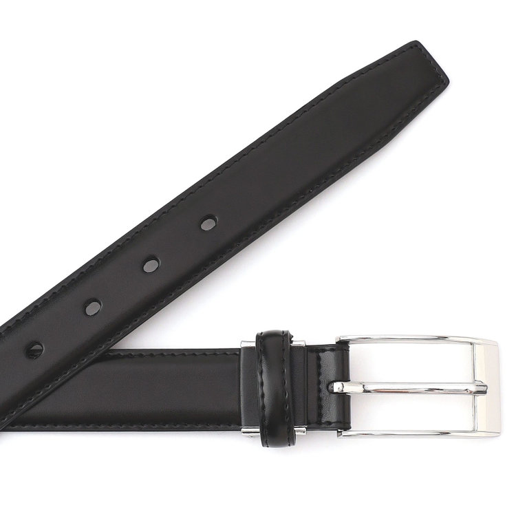 ブラックライン ピンバックルベルト 3.0cm幅/ブラック(ウエスト94cmまで対応) 黒