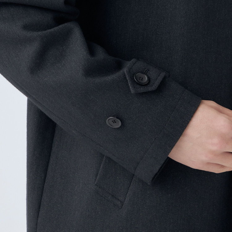 シルバーライン 【SL】ウールブレンドデュアリティショートコート/ダークグレー/140S BLENDED EXTRA FINE MERINO WOOL グレー濃色