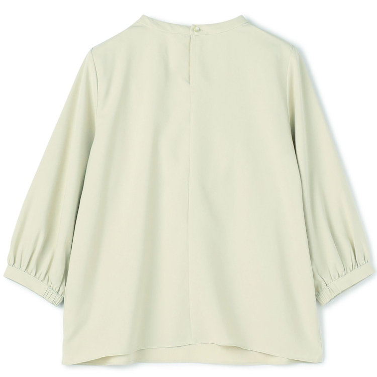 シルバーライン 【SILVER LINE/7分袖】タイ付き2WAYプルオーバー/グリーン/「ウォッシャブル可能」「2WAYストレッチ」「防シワ」「UV加工」「接触冷感」「透け軽減」 緑中間