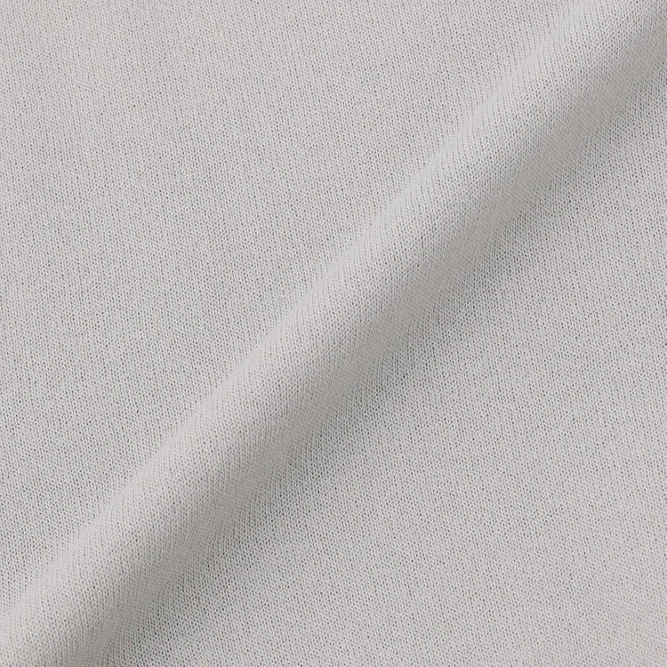 シルバーライン 【SILVER LINE/５分袖】 天竺編みモックネックニット/グレー グレー淡色