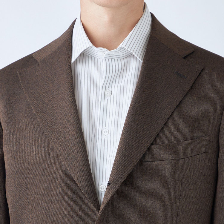 シルバーライン 【RBC】【秋冬】3釦段返りジャケット/ブラウン/パッチポケット 茶中間