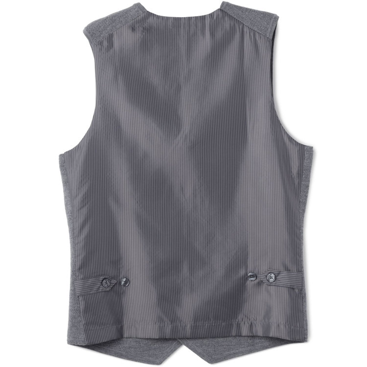 スーツセレクト 【RBC】【秋冬】ミラノリブ ニットダブルジレ(ベスト)/グレー グレー中間