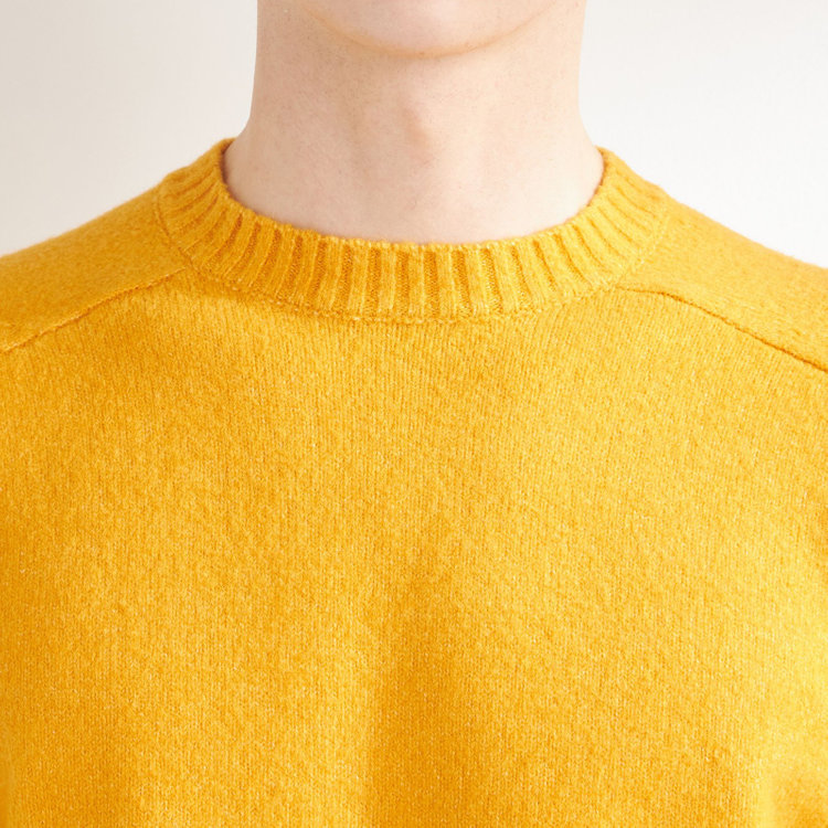 ソノタ 【発送在庫あり】【RBC】【秋冬】天竺編みクルーネックニットセーター/イエロー 黄中間