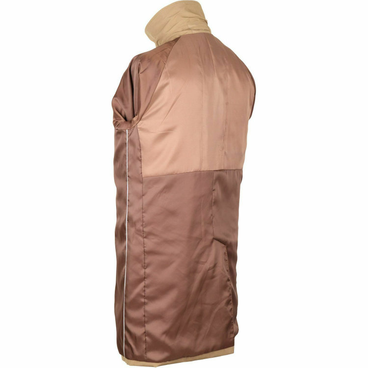 ブラックライン 【WEB限定/OUTLET】【SL】コットンブレンド バルカラーラグランコート/サンドブラウン×ソリッド/MOBILE HEAT ブラウン系(茶)