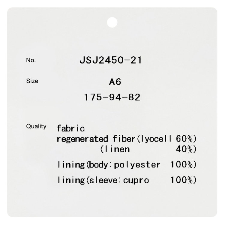 シルバーライン 【CLASSICO TAPERED】【春夏】リネンブレンド3釦段返りシングルジャケット/グレー/パッチポケット/MARZOTTO グレー中間