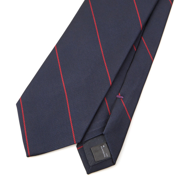 シルバーライン 【SILVER LINE】シルクブレンドストライプネクタイ 8.0cm幅/ネイビー+ワイン その他