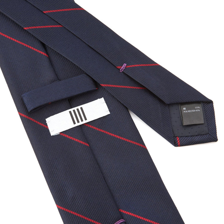 シルバーライン 【SILVER LINE】シルクブレンドストライプネクタイ 8.0cm幅/ネイビー+ワイン その他