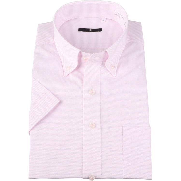 BL-3/半袖】【形態安定】ボタンダウンドレスワイシャツ/ホワイト 