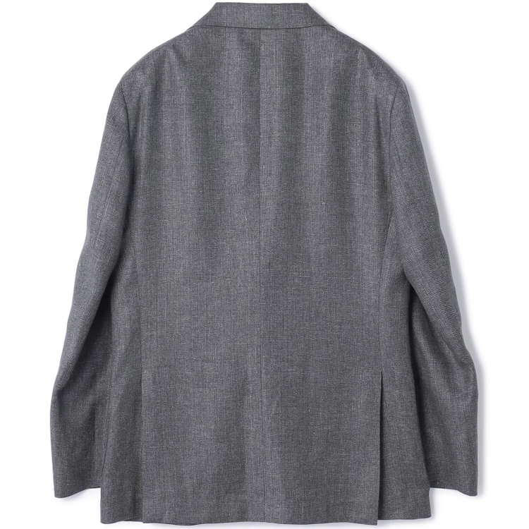 シルバーライン 【CLASSICO TAPERED】【春夏】リネンブレンド3釦段返りシングルジャケット/グレー/パッチポケット/MARZOTTO グレー中間