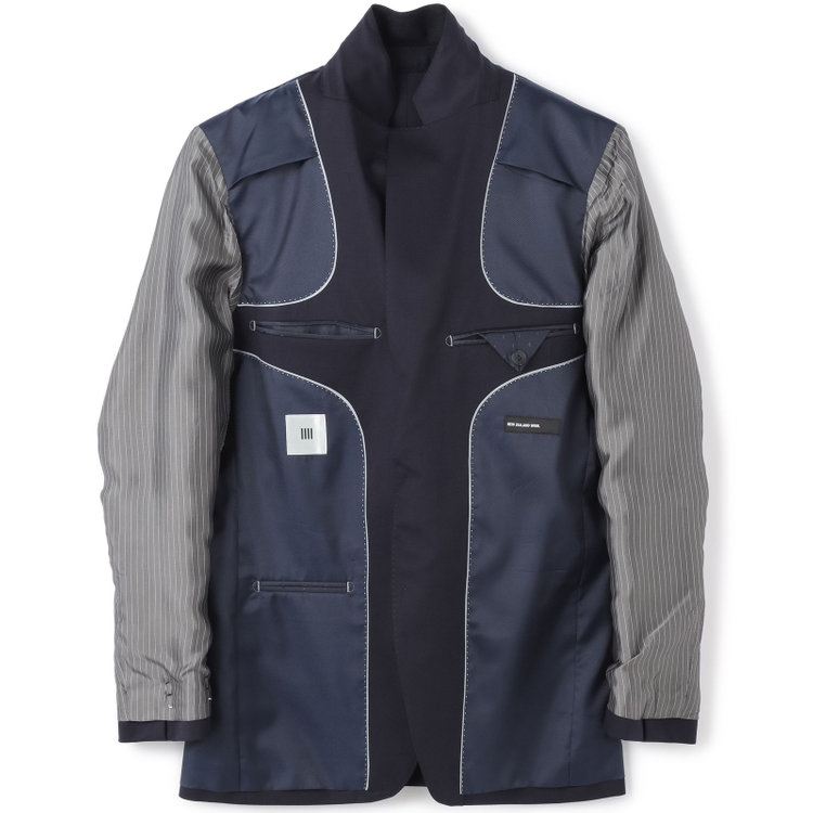 スーツセレクト 【発送在庫あり】【CLASSICO TAPERED】【年間】2釦シングルスーツ 1タック/ネイビー/NEW ZEALAND WOOL/※裾上げ必要 紺中間