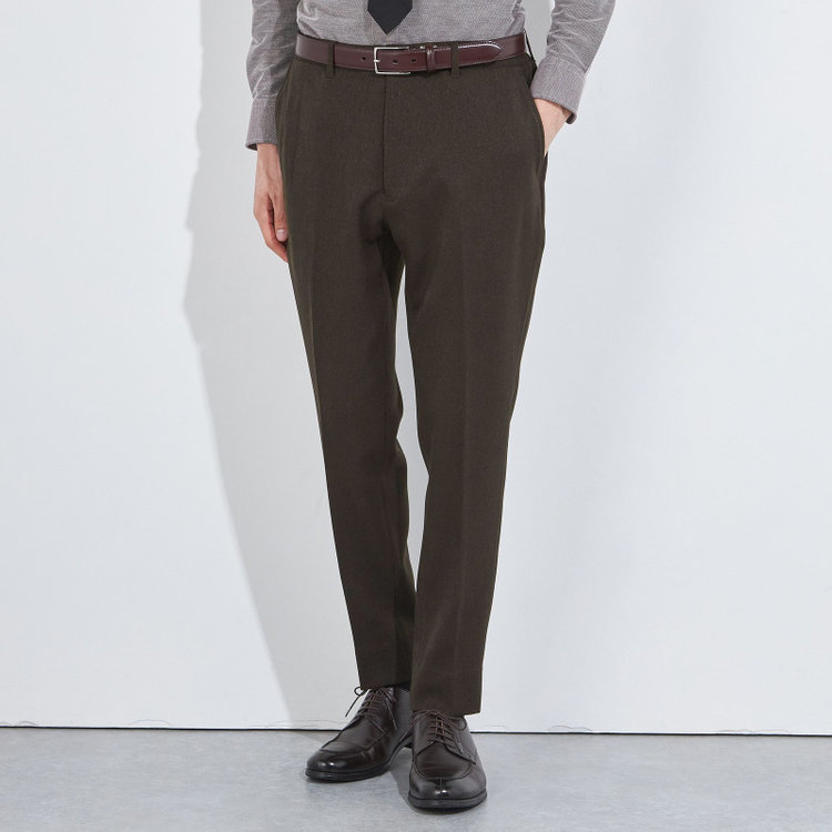 ソノタ 【BLACK LINE】【秋冬】ドローコード0タックパンツ/ブラウン/ウエストシャーリング仕様/※裾上げ済み仕様 茶中間