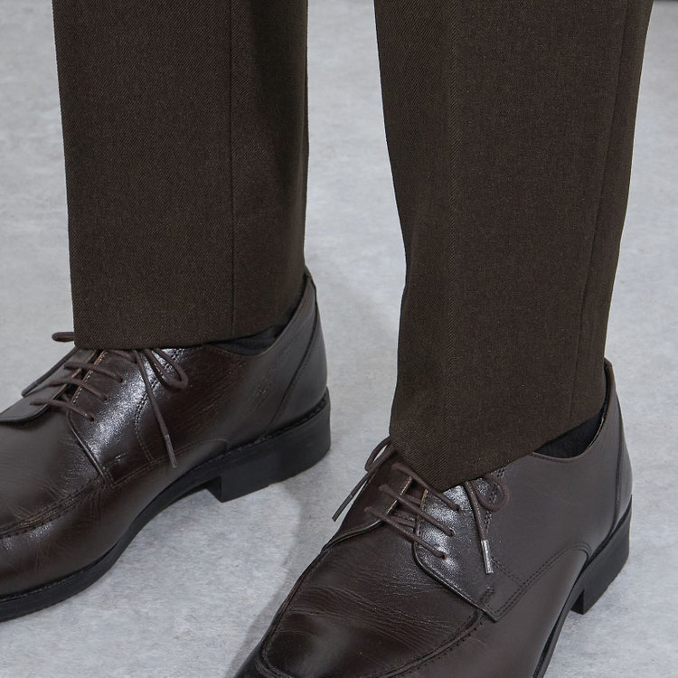 ソノタ 【BLACK LINE】【秋冬】ドローコード0タックパンツ/ブラウン/ウエストシャーリング仕様/※裾上げ済み仕様 茶中間