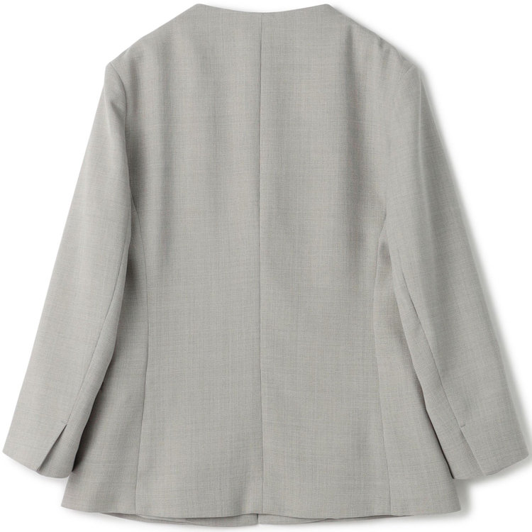 ブラックライン 【SL】【春夏】ノーカラー七分袖ジャケット/グレー/ウォッシャブル グレー系(灰)