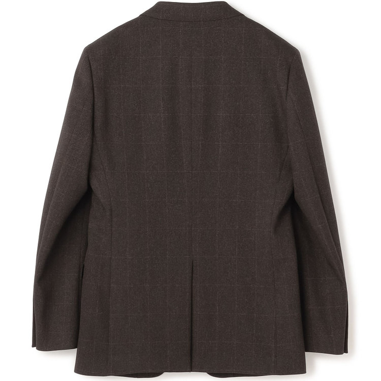 ブラックライン 【発送在庫あり】【SLIM TAPERED_2】【秋冬】コーディネートパンツ付き/2釦シングルスーツ 0タック/ブラウン×チェック+ブラックソリッドパンツ/ウエストシャーリング/4S SUSTAINABILITY/※パンツ裾上げ済仕様 茶濃色