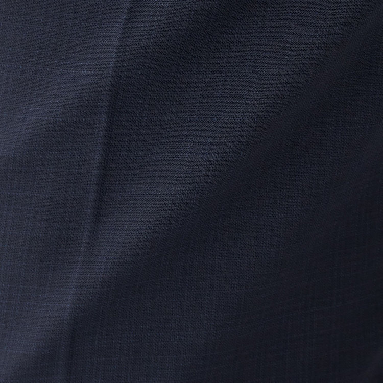ブラックライン 【SLIM TAPERED_2】【春夏】2釦シングルスーツ 0タック/ネイビー×シャドー/ウエストシャーリング/4S SUSTAINABILITY&ECOLOGY FABRIC/※パンツ裾上げ済仕様 紺中間