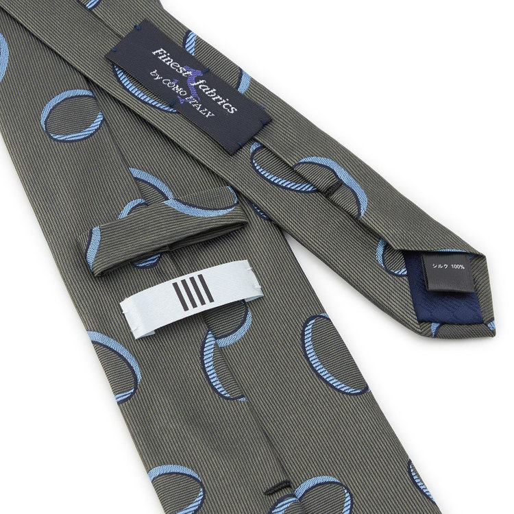 シルバーライン 【SILVER LINE】シルク小紋柄ネクタイ 8.5cm幅/グリーン/Finest fabrics by COMO ITALY その他