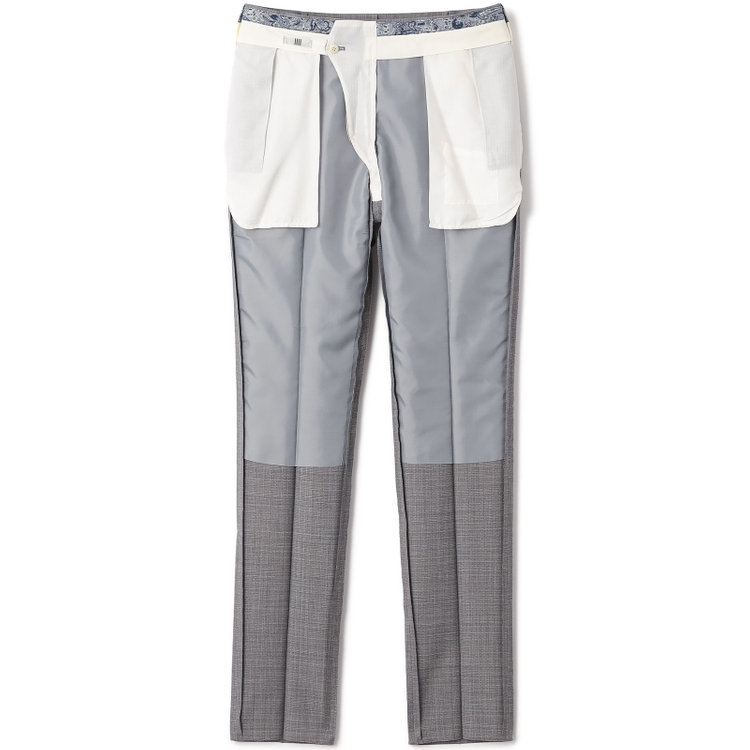 シルバーライン 【CLASSICO TAPERED】【春夏】ウール 1タックテーパードパンツ/グレー/ウエストムーブ/※裾上げ必要 グレー中間