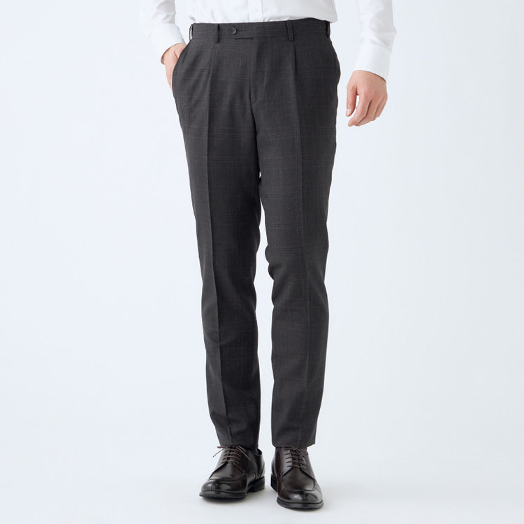 シルバーライン 【発送在庫あり】【CLASSICO TAPERED】【秋冬】2釦シングルスーツ 1タック/ブラウン×チェック/REDA ACTIVE/NEW ZEALAND MERINO/SHOWER CLEAN/※裾上げ必要 茶濃色